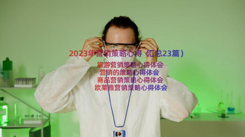 2023年营销策略心得（汇总23篇）