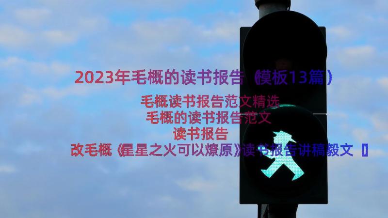 2023年毛概的读书报告（模板13篇）