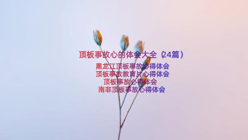 顶板事故心的体会大全（24篇）