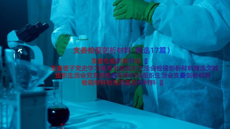 支委检视剖析材料（精选17篇）