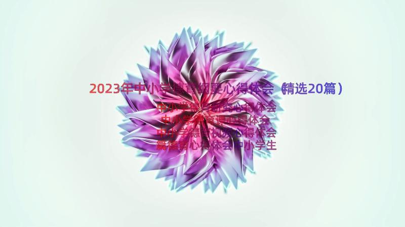 2023年中小学德育纲要心得体会（精选20篇）