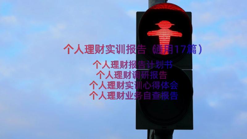 个人理财实训报告（通用17篇）