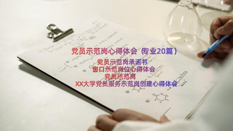 党员示范岗心得体会（专业20篇）