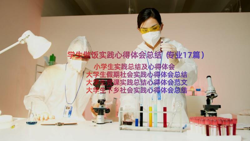 学生做饭实践心得体会总结（专业17篇）