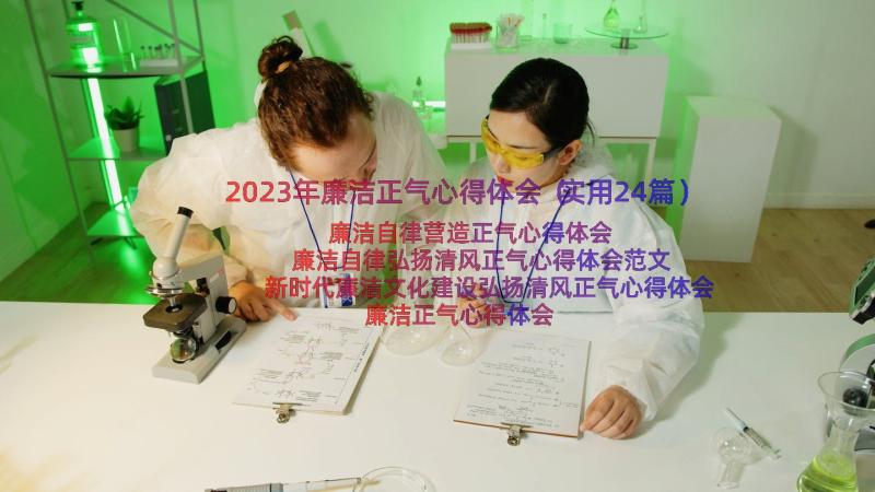 2023年廉洁正气心得体会（实用24篇）