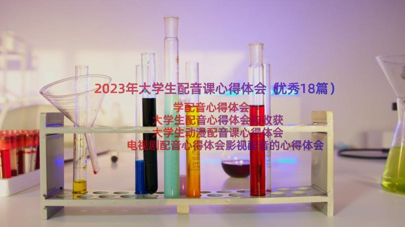 2023年大学生配音课心得体会（优秀18篇）