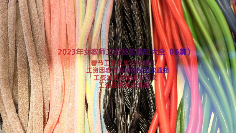 2023年女教师工资发放通知大全（16篇）