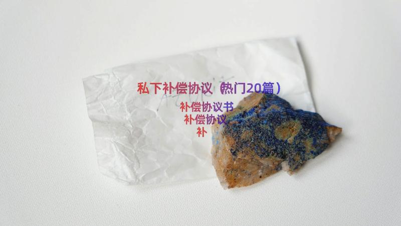 私下补偿协议（热门20篇）