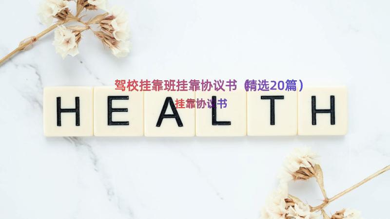 驾校挂靠班挂靠协议书（精选20篇）