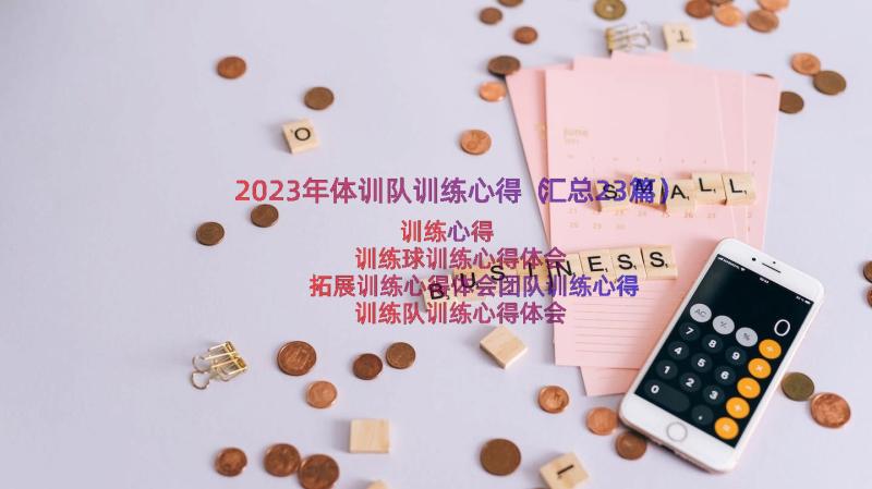 2023年体训队训练心得（汇总23篇）