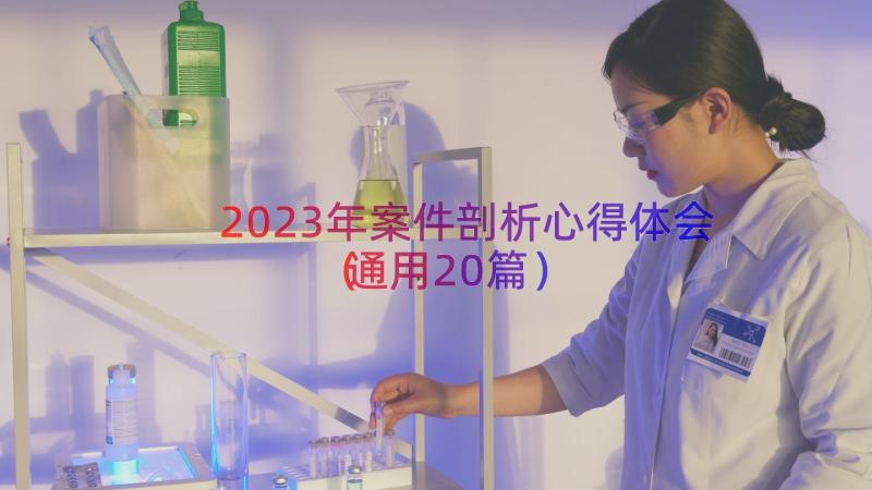 2023年案件剖析心得体会（通用20篇）