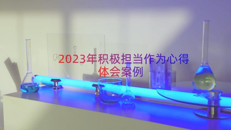 2023年积极担当作为心得体会（案例15篇）