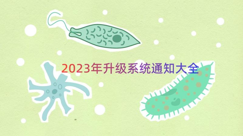 2023年升级系统通知大全（14篇）