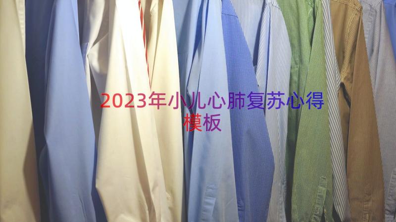 2023年小儿心肺复苏心得（模板12篇）