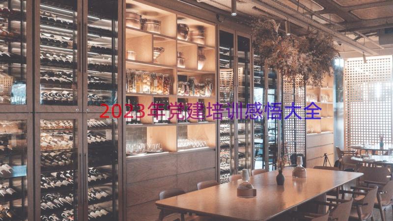 2023年党建培训感悟大全（18篇）