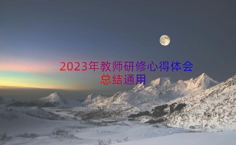 2023年教师研修心得体会总结（通用17篇）