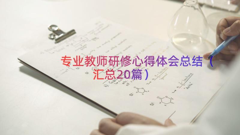 专业教师研修心得体会总结（汇总20篇）