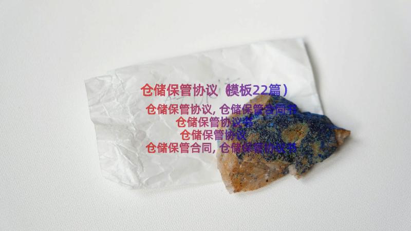 仓储保管协议（模板22篇）