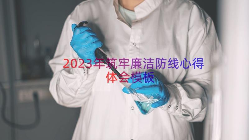 2023年筑牢廉洁防线心得体会（模板12篇）