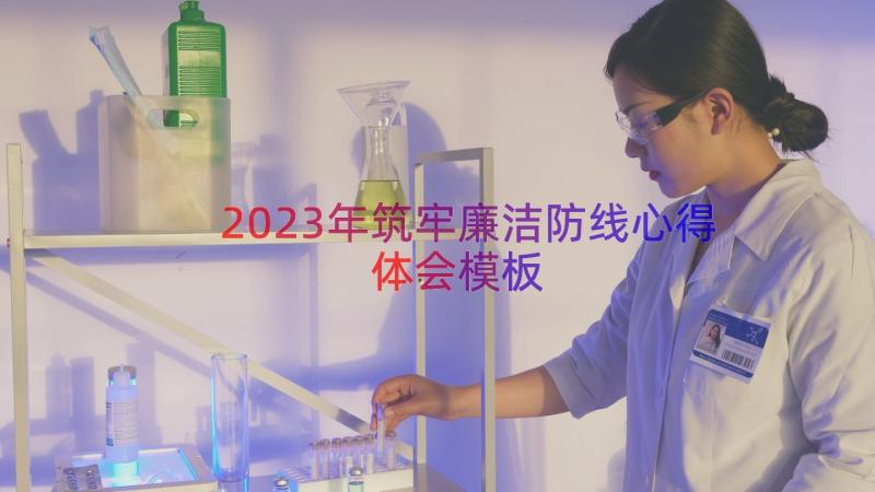 2023年筑牢廉洁防线心得体会（模板16篇）