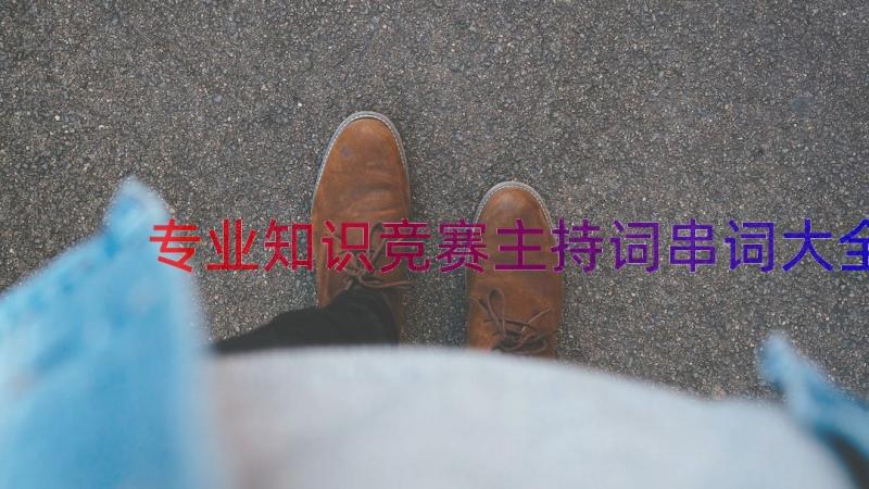 专业知识竞赛主持词串词大全（17篇）