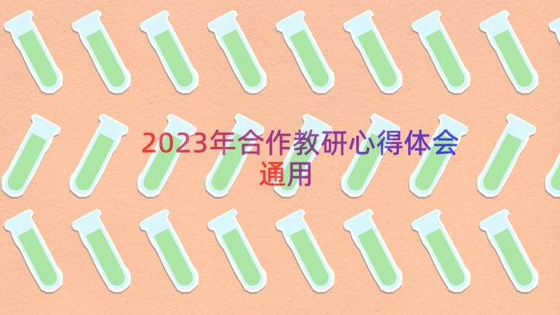 2023年合作教研心得体会（通用14篇）