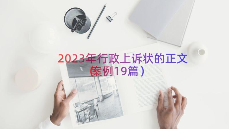 2023年行政上诉状的正文（案例19篇）