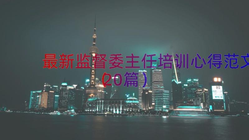 最新监督委主任培训心得范文（20篇）