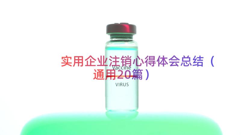 实用企业注销心得体会总结（通用20篇）