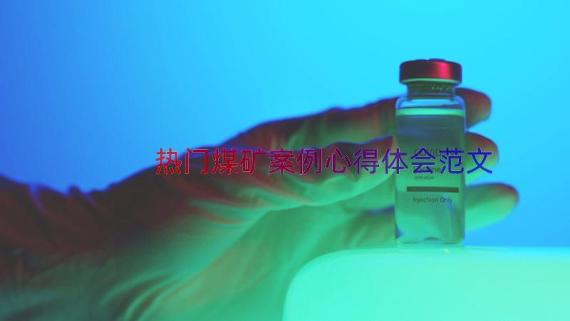 热门煤矿案例心得体会范文（16篇）