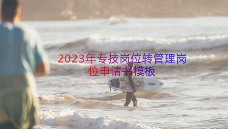 2023年专技岗位转管理岗位申请书（模板19篇）