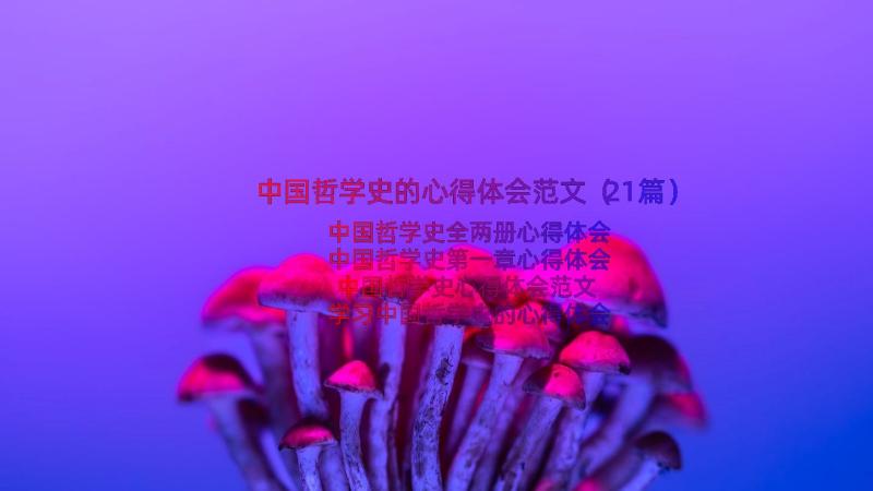 中国哲学史的心得体会范文（21篇）