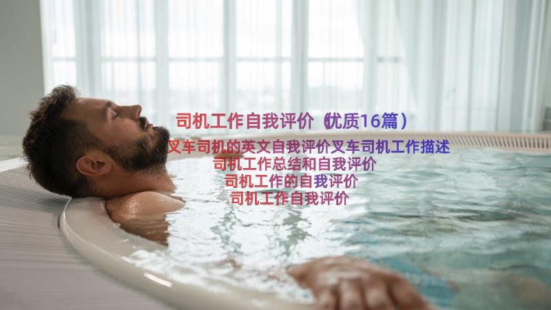 司机工作自我评价（优质16篇）