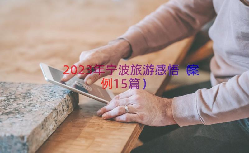 2023年宁波旅游感悟（案例15篇）