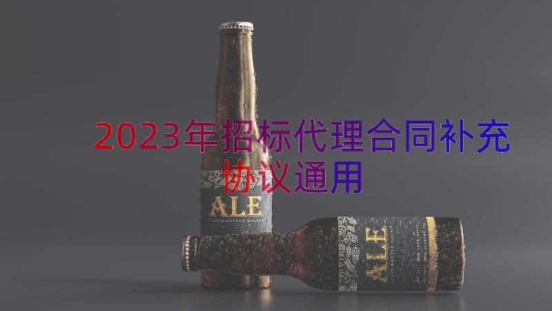 2023年招标代理合同补充协议（通用16篇）