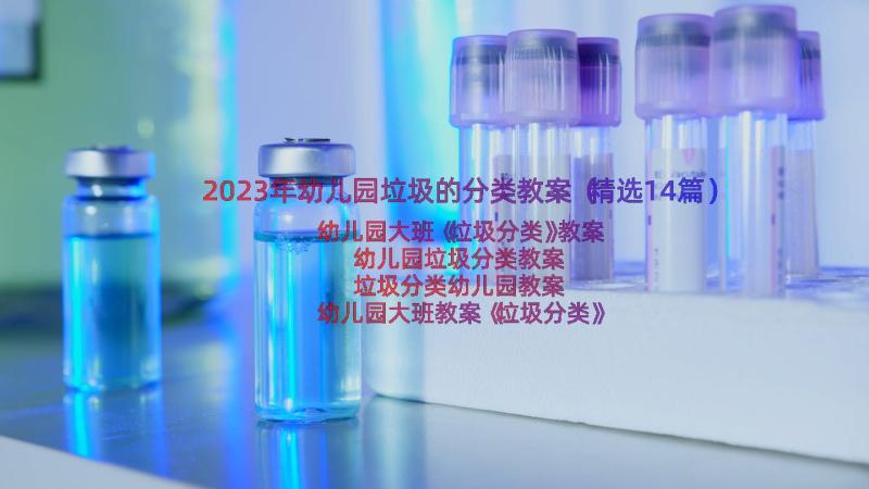 2023年幼儿园垃圾的分类教案（精选14篇）