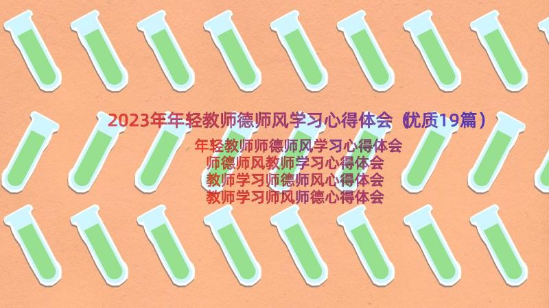 2023年年轻教师德师风学习心得体会（优质19篇）