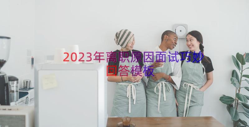 2023年离职原因面试巧妙回答（模板14篇）