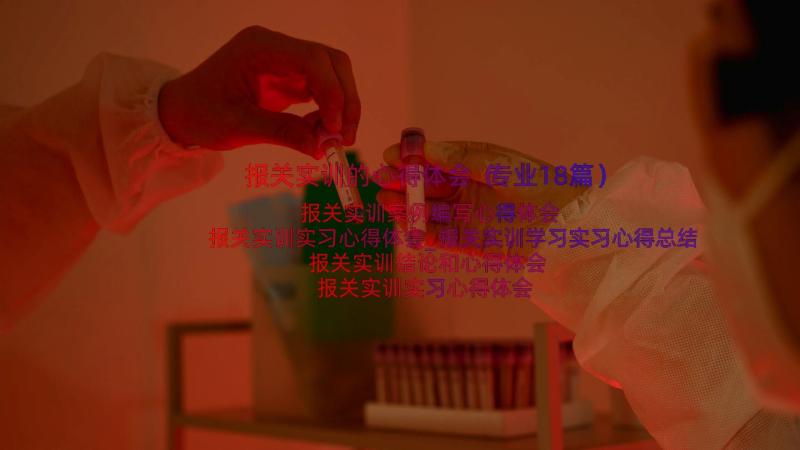 报关实训的心得体会（专业18篇）