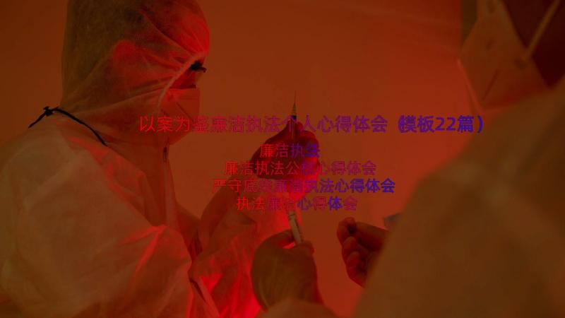 以案为鉴廉洁执法个人心得体会（模板22篇）