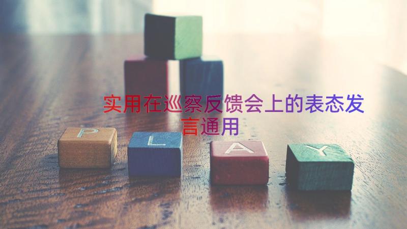 实用在巡察反馈会上的表态发言（通用16篇）