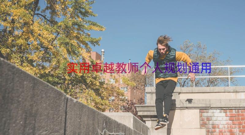 实用卓越教师个人规划（通用19篇）