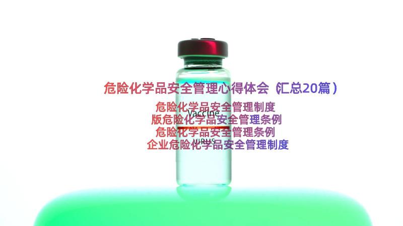 危险化学品安全管理心得体会（汇总20篇）