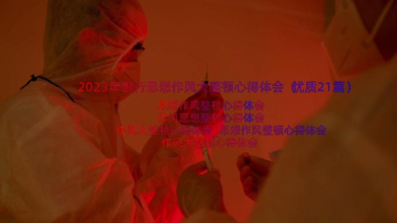 2023年银行思想作风大整顿心得体会（优质21篇）