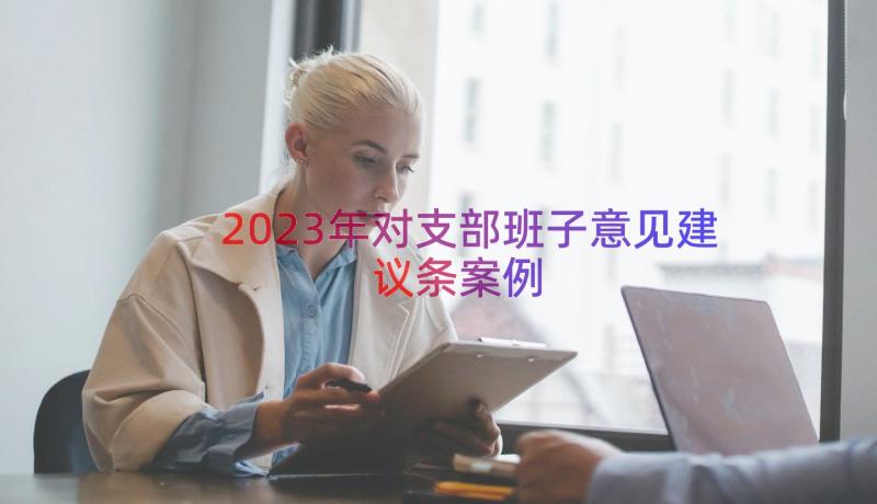 2023年对支部班子意见建议条（案例13篇）