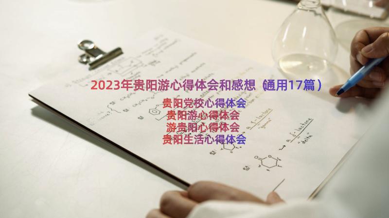 2023年贵阳游心得体会和感想（通用17篇）