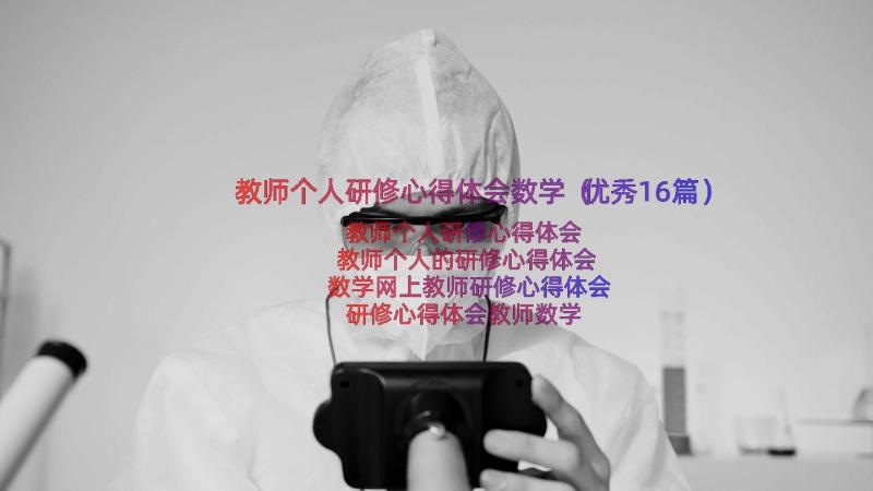 教师个人研修心得体会数学（优秀16篇）