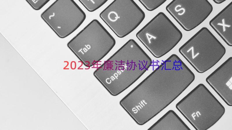 2023年廉洁协议书（汇总19篇）