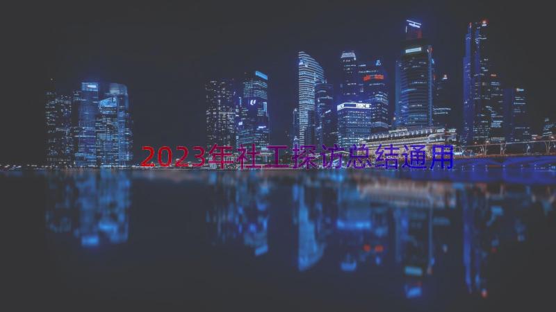 2023年社工探访总结（通用18篇）