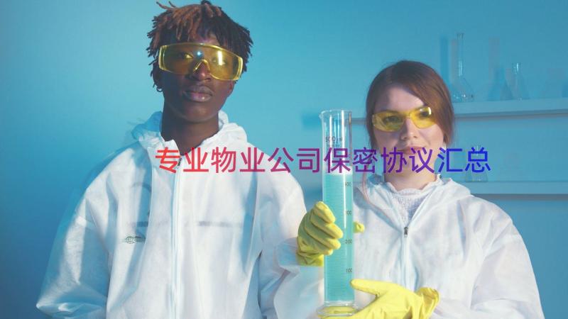 专业物业公司保密协议（汇总15篇）